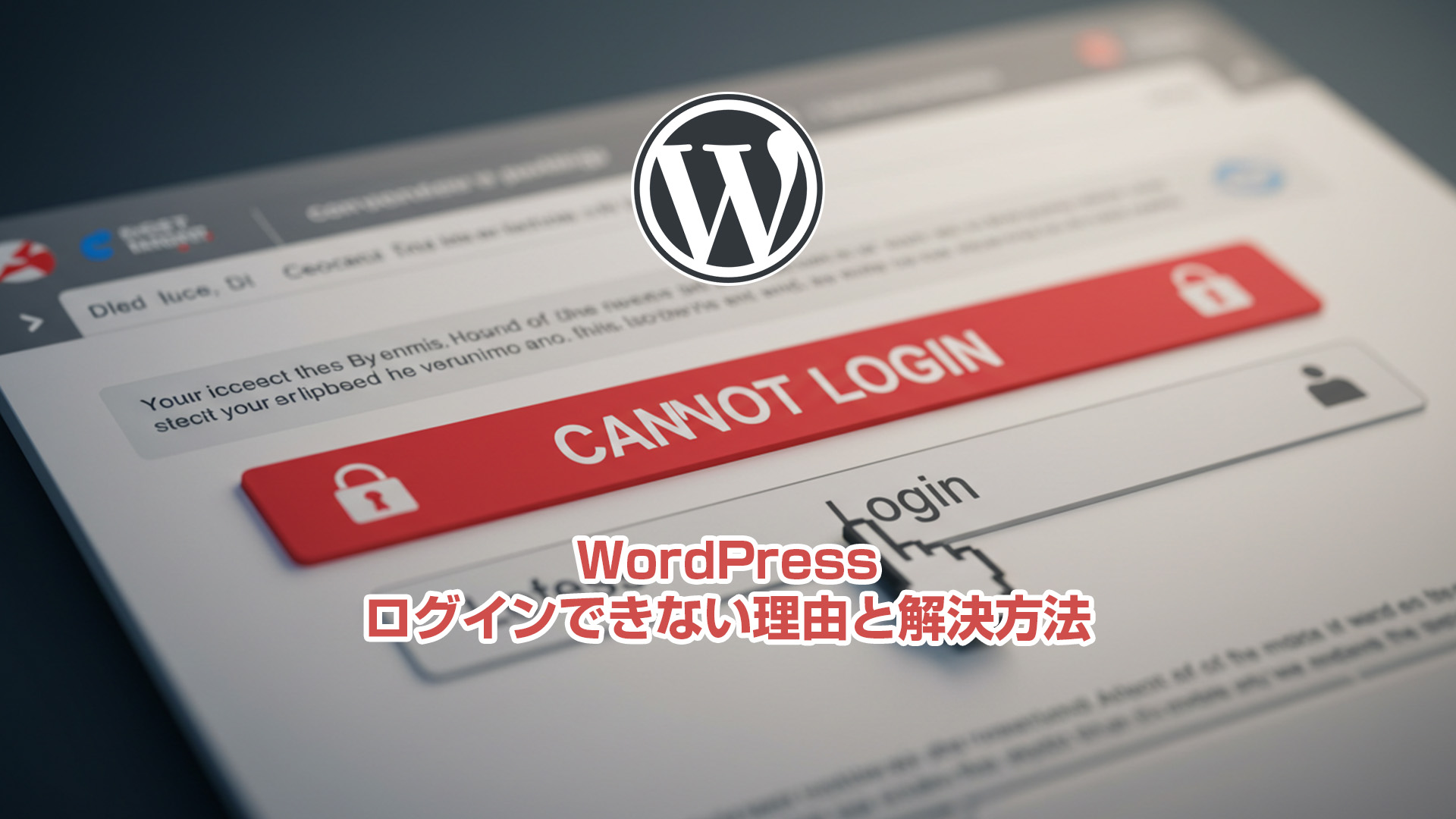 WordPressにログインできない理由