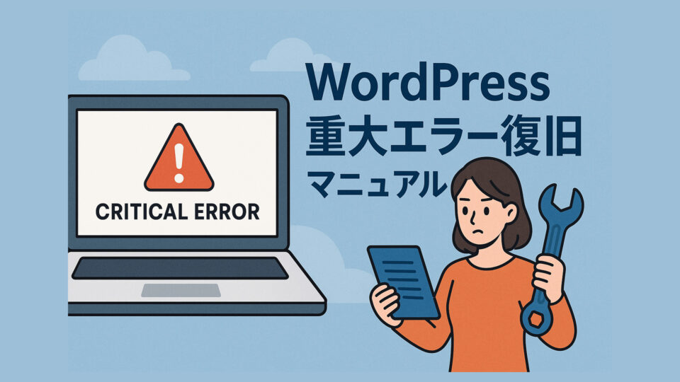WordPress重大エラー復旧マニュアル