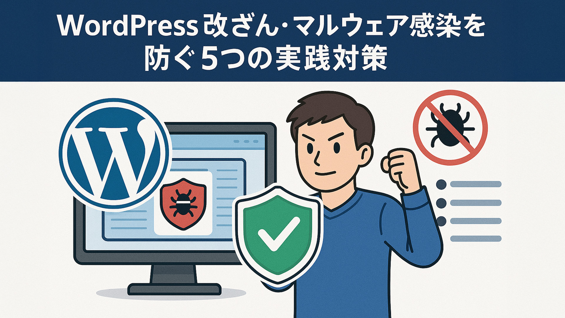 WordPress改ざん・マルウェア感染を防ぐ5つの実践対策