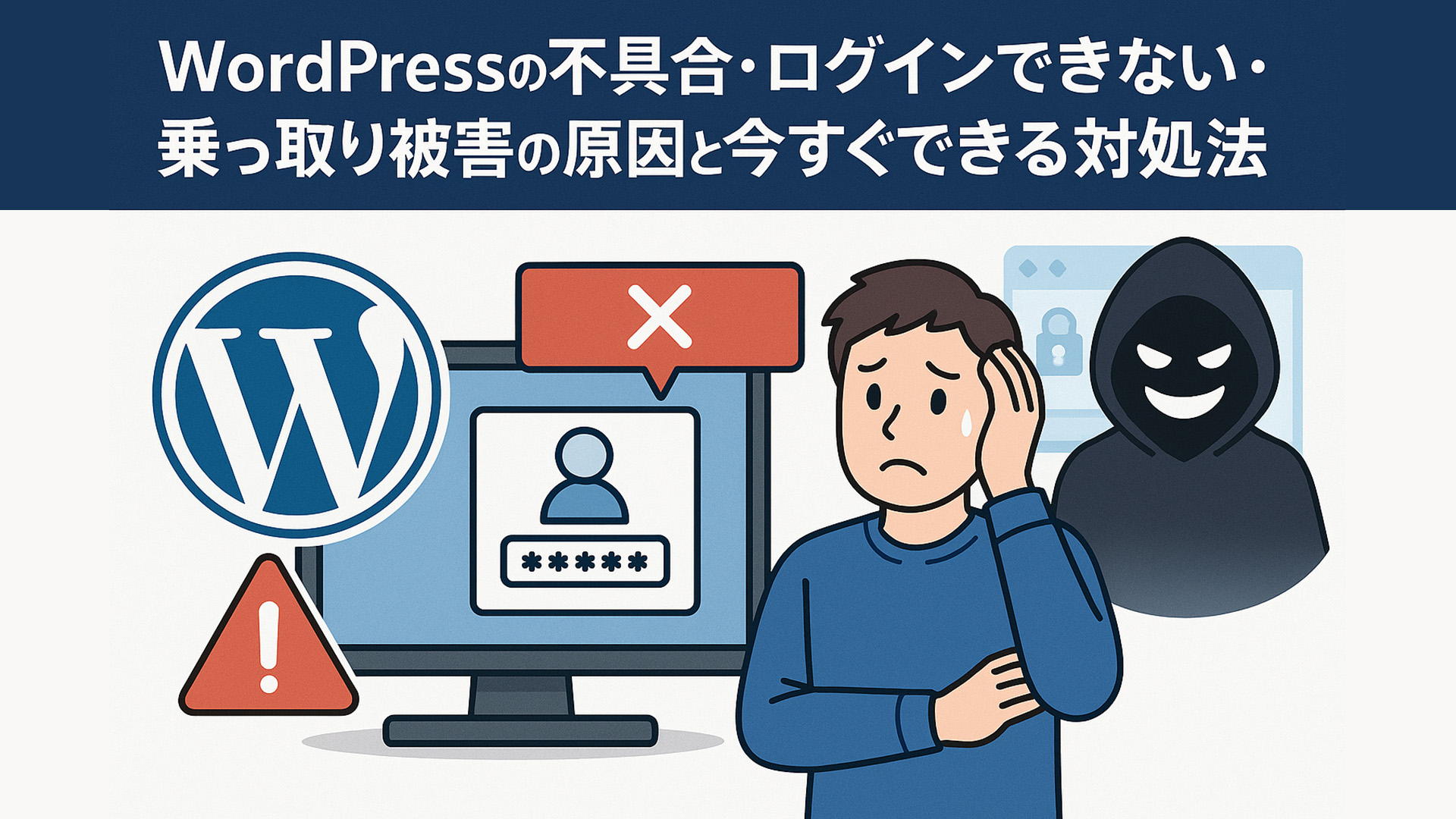 WordPressの不具合・ログインできない・乗っ取り被害の原因
