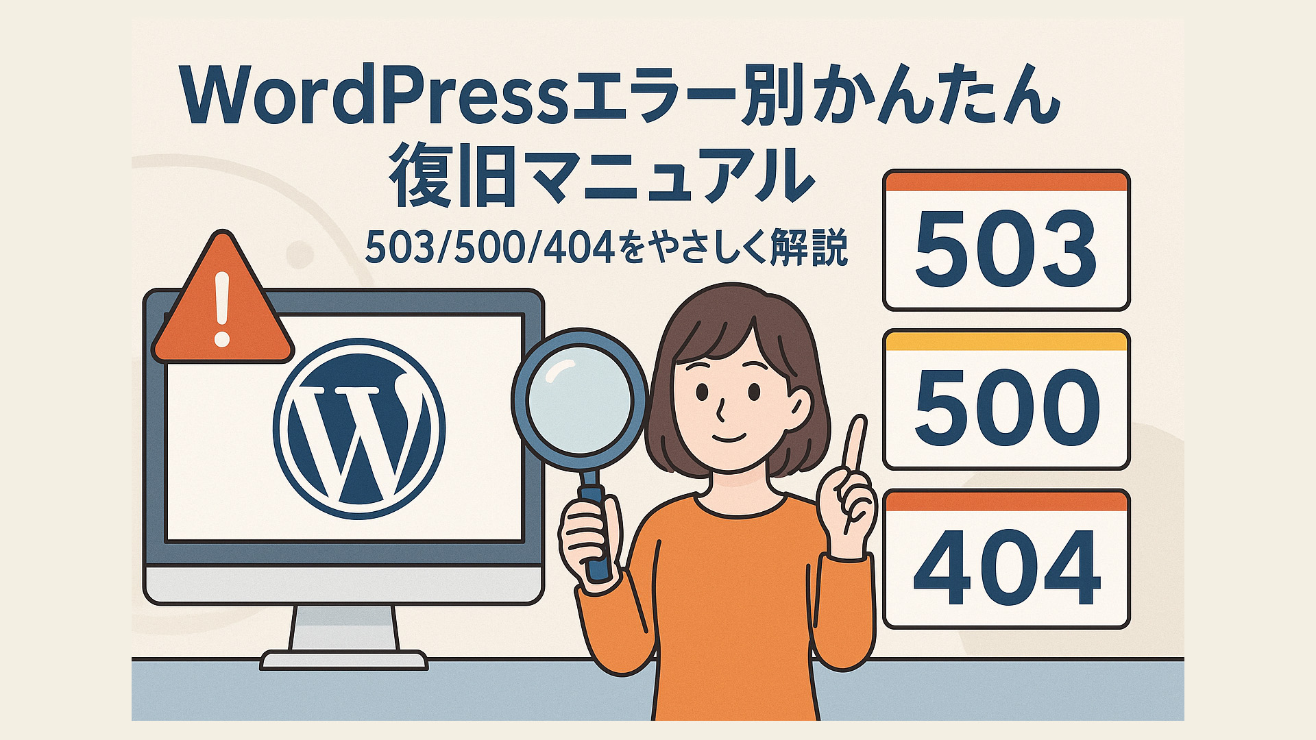 WordPressエラー別かんたん復旧マニュアル