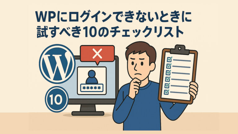 WPにログインできないときに試すべき10のチェックリスト