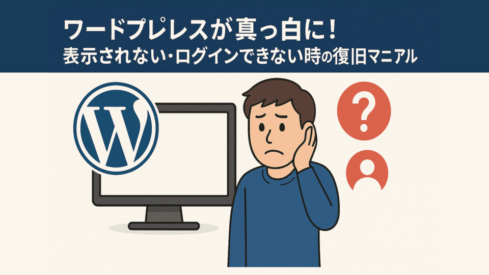 ワードプレスが真っ白に！表示されない・ログインできない時の復旧マニュアル