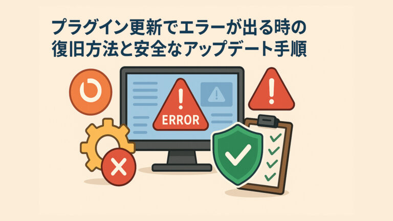 プラグイン更新でエラーが出る時の復旧方法と安全なアップデート手順