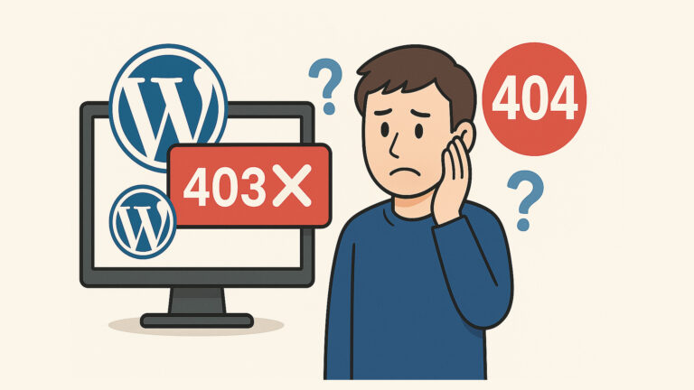 WordPressの403_404エラーが出る場合の解決策まとめ
