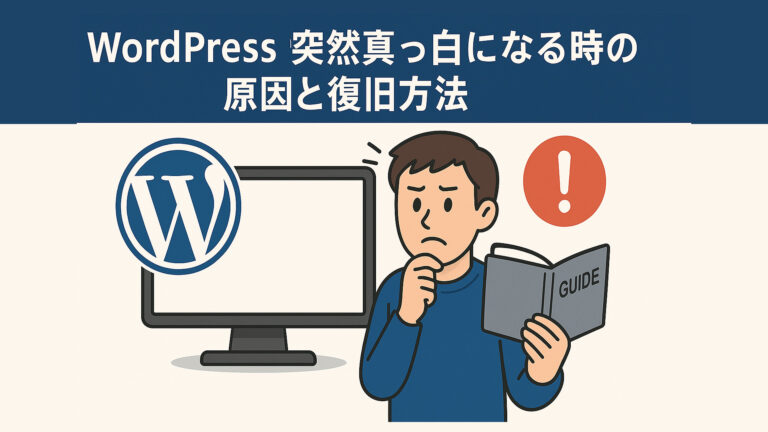 WordPressが突然真っ白になる時の原因と復旧方法
