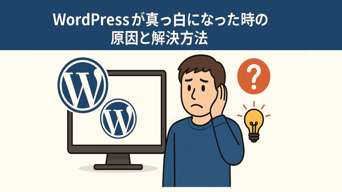 WordPressが真っ白になった時の原因と解決方法【よくある質問まとめ