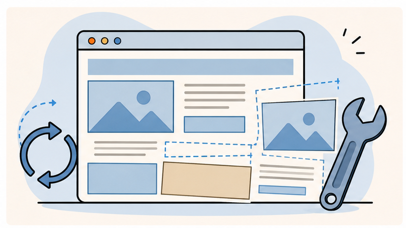 WordPress 7.1更新後の表示崩れを復旧する手順のアイキャッチ
