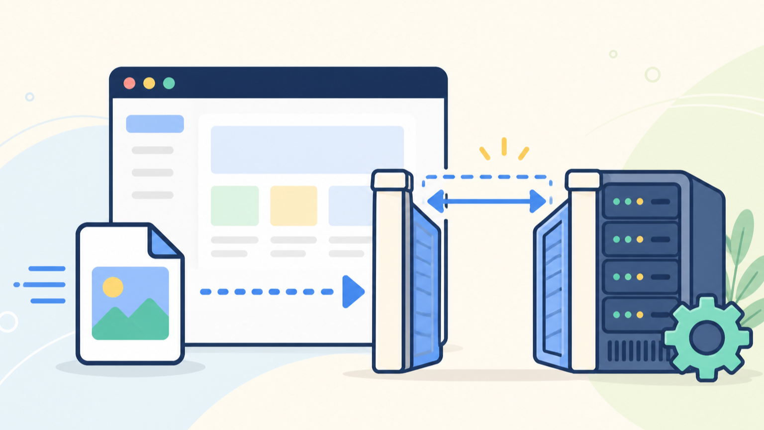 WordPressのメディアアップロード上限をPHPとサーバー設定で安全に広げるイメージ